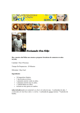 Cocinando Con Kiko July 23rd - Brochetas De Camaron en Salsa