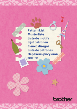 Pattern List Musterliste Liste de motifs Lijst patronen Elenco disegni