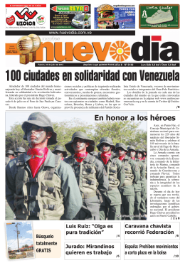 100 ciudades en solidaridad con Venezuela