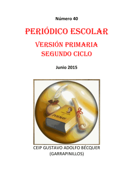 periódico primaria 2º ciclo 2015 - CEIP Gustavo Adolfo Becquer