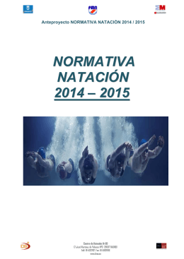 NORMATIVA NATACIÓN 2014 – 2015
