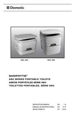 600340798 SaniPottie 960 series portable toilet manual