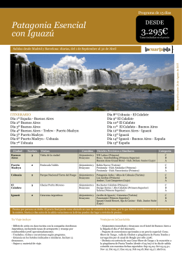 Patagonia Esencial con Iguazú 3.295€