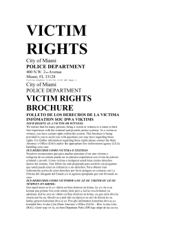 VICTIM RIGHTS - Miami Police Department