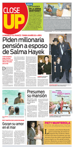 Piden millonaria pensión a esposo de Salma Hayek