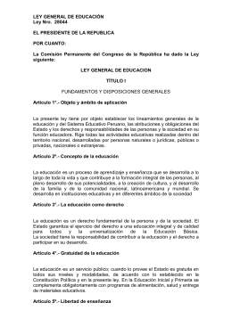 Ley N°28044 - Ministerio de Educación del Perú