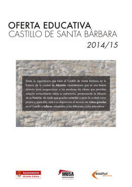 OFERTA EDUCATIVA - Castillo de Santa Bárbara