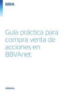 Guía práctica para compra venta de acciones en BBVAnet.