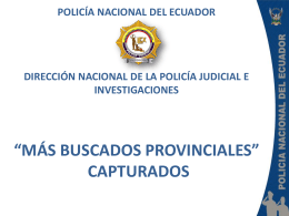2012 - Policia Judicial Ecuador