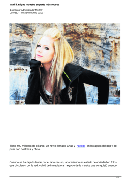 Avril Lavigne muestra su parte más rocosa