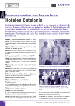 Empresas colaboradoras en el Programa Acceder. Hoteles Catalonia