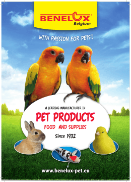 PET PRODUCTS - benelux
