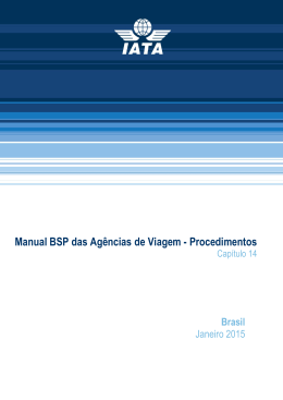Manual BSP das Agências de Viagem - Procedimentos