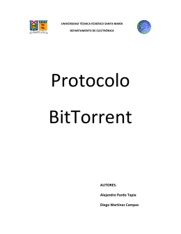 Protocolo BitTorrent - Departamento de Electrónica