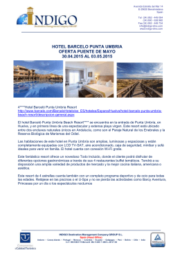 hotel barcelo punta umbria oferta puente de mayo 30.04.2015 al