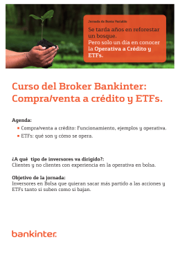 Curso del Broker Bankinter: Compra/venta a crédito y ETFs.