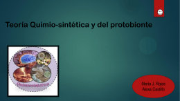 Teoría Quimio-sintética y del protobionte
