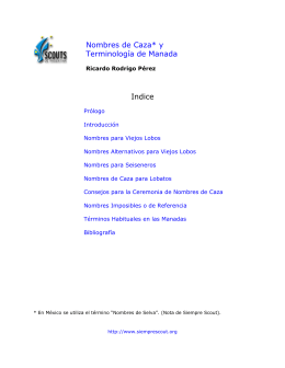 PDF Nombres de Caza y Terminología de Manada