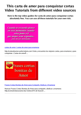 #Z carta de amor para conquistar cortas PDF video books