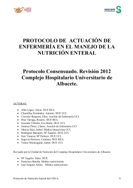Protocolo de Nutrición Enteral - Complejo Hospitalario Universitario