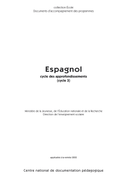 Espagnol – cycle 3