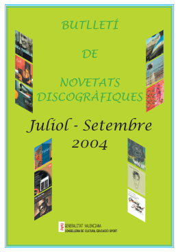 Julio - Septiembre 2004 - Generalitat Valenciana
