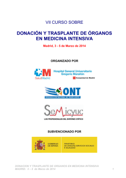 donación y trasplante de organos en medicina intensiva