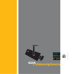 Guía de Videovigilancia - Agencia Española de Protección de Datos