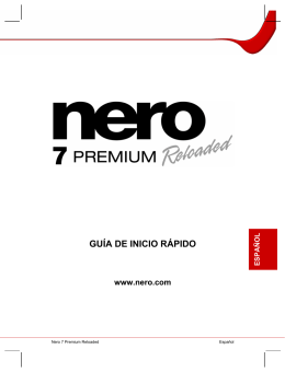 Guías de inicio rápido de Nero 7 Premium Reloaded