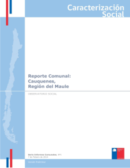 Reporte Comunal: Cauquenes, Región del Maule