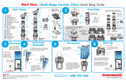 Start Here - Multi-Stage Canister Filters Quick Setup Guide