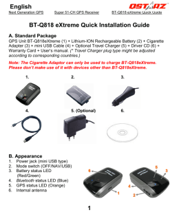 1 BT-Q818 eXtreme Quick Installation Guide English