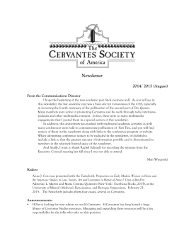 Newsletter - The Cervantes Society of America