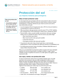 PE597S Sun Safety - Spanish