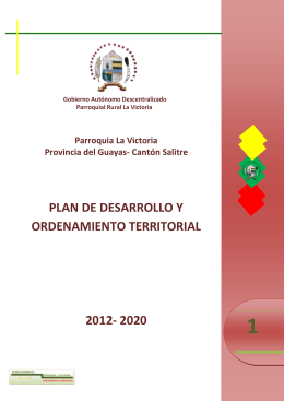 plan de desarrollo y ordenamiento territorial 2012- 2020