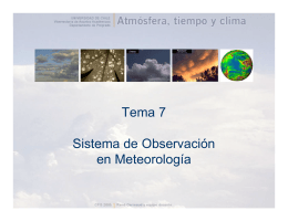 Tema 7 Sistema de Observación en Meteorología