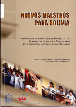 Nuevos maestros para Bolivia