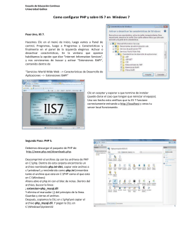 Como configurar PHP y sobre IIS 7 en Windows 7