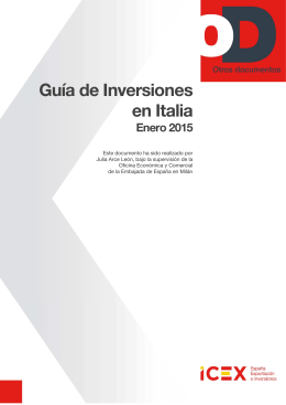 Guía de Inversiones en Italia 2015 - Otros Documentos
