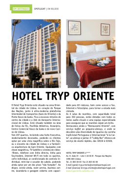 Em Destaque_Hotel Tryp Oriente