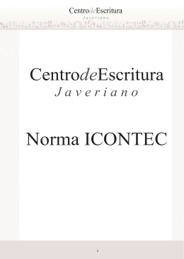 Norma ICONTEC - Pontificia Universidad Javeriana, Cali
