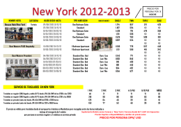 HOTELES EN NEW YORK 3 2012-2013
