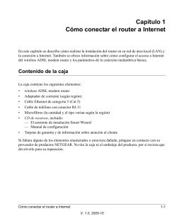 Capítulo 1 Cómo conectar el router a Internet