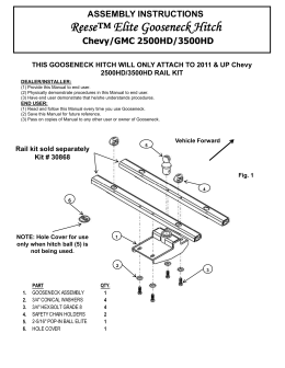 Reese Trailer Hitches Installation Instructions