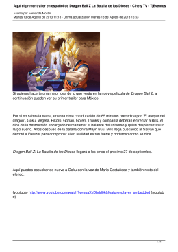 Aquí el primer trailer en español de Dragon Ball Z La Batalla de los