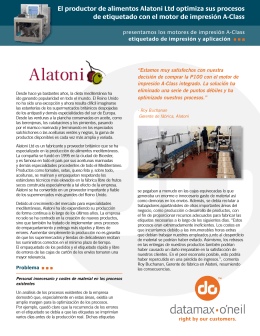 El productor de alimentos Alatoni Ltd optimiza sus - Datamax
