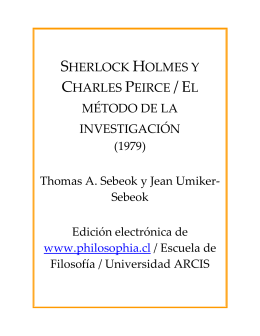 Sherlock Holmes y Charles Peirce / El método de la investigación
