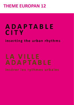ADAPTABLE CITY LA VILLE ADAPTABLE