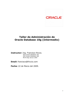 Taller de Administracion de Oracle Database 10g