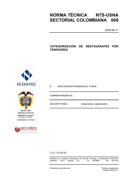 Norma Técnica Sectorial Colombiana NTS-USNA 008 I